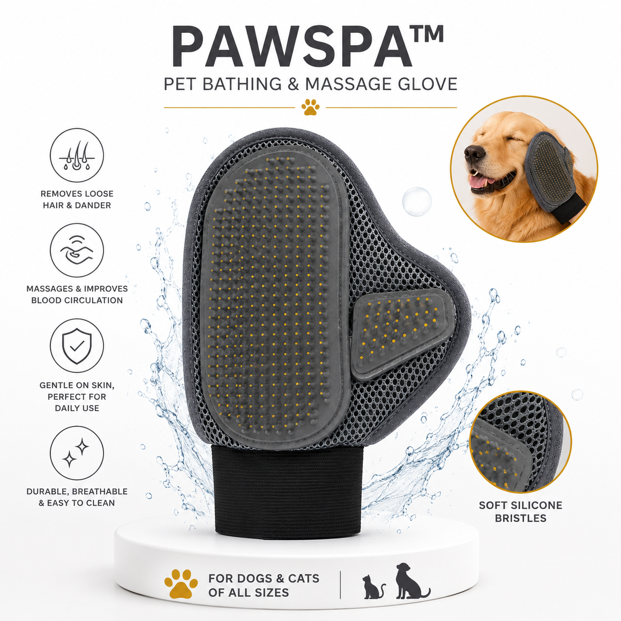 PawSpa™ Pet Grooming & Bath Massage Glove